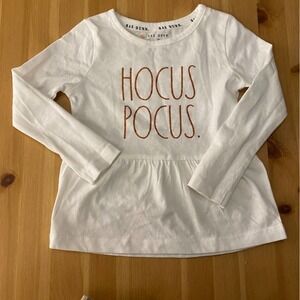 Hocus Pocus Rae Dunn White gold 3t long sleeve Top tunic